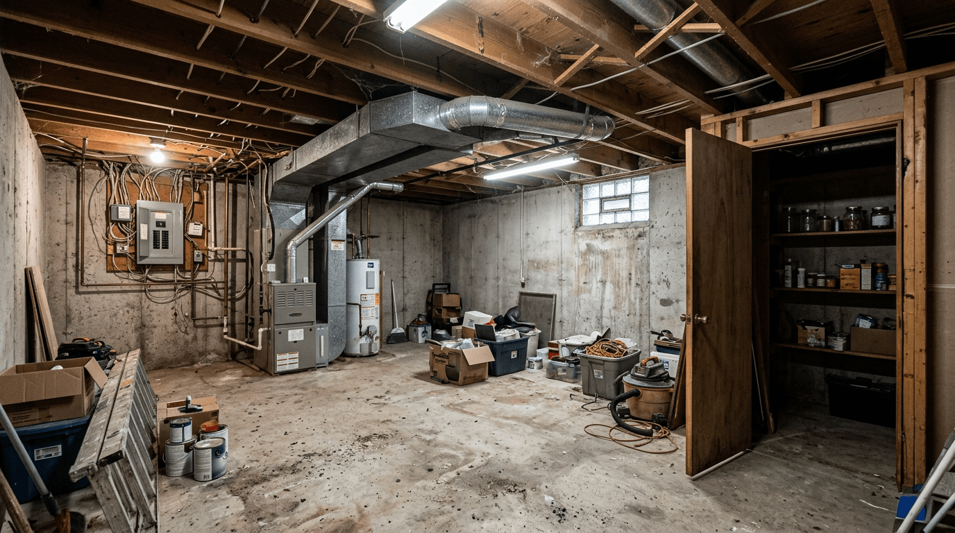 Before: Home Theater Basement — Rogers, AR
